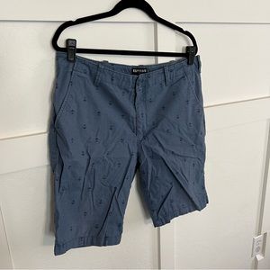 Express cotton shorts blue anchor print 36